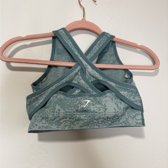 Gymshark Adapt Seamless Sports bra size small green snakeskin pattern - Picture 2 of 3